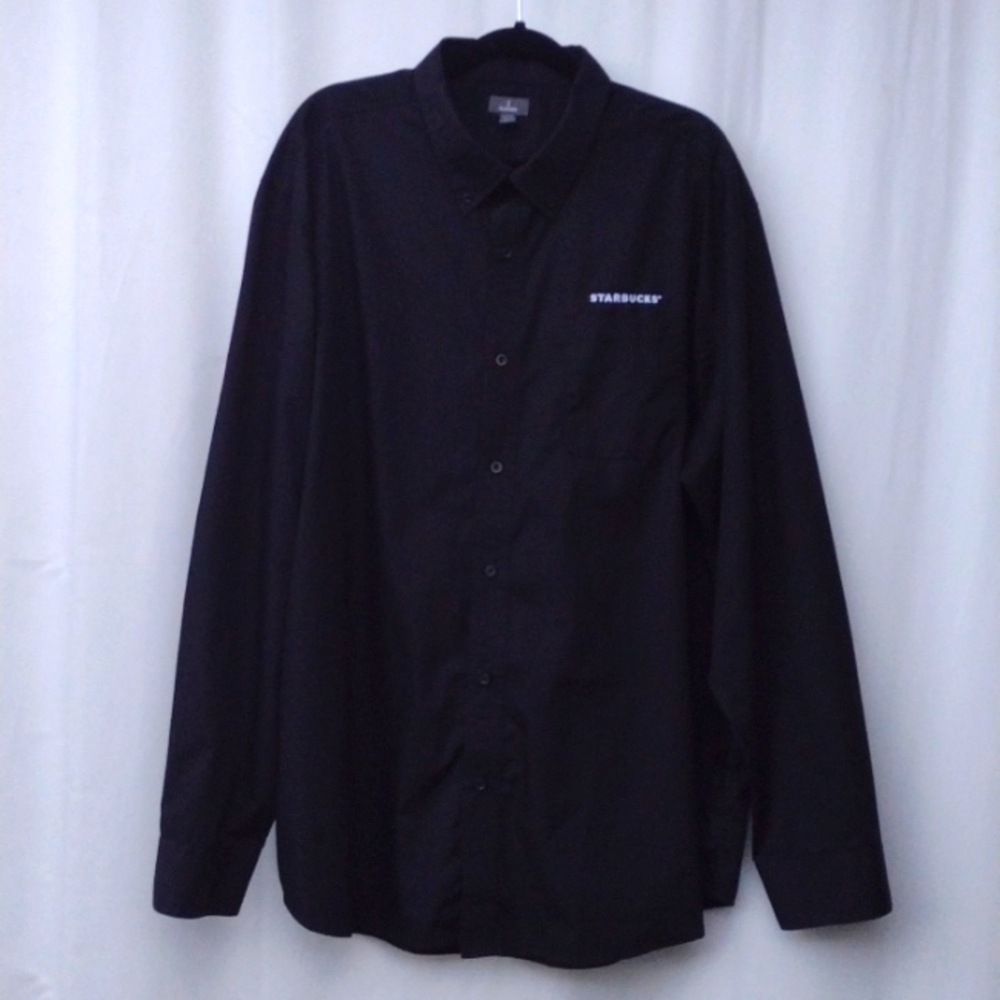 Official Starbucks Black Button-up Shirt 3XL